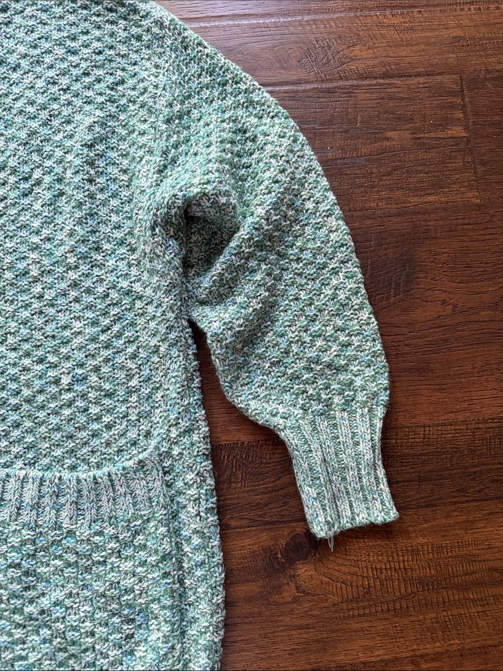 Steve Madden Mint Green Chunky Knit Button-Front Cardigan - Picture 5 of 7
